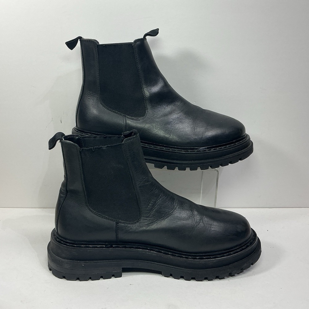 ASOS Design Chunky Chelsea Boots Mens Sz 6 Womens 8 Black Punk Mod Goth - Picture 7 of 7
